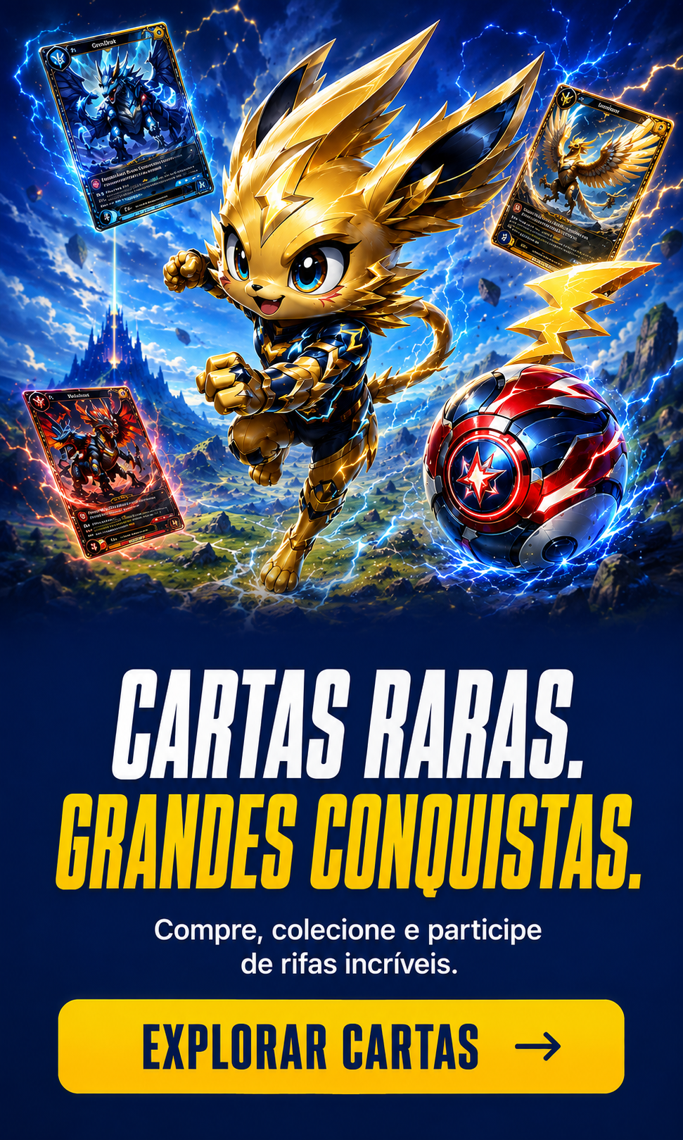 Master TCG — descubra cartas colecionáveis raras e participe de rifas exclusivas. Explore a loja.